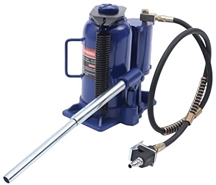 20 Ton Air Hydraulic Bottle Jack, Heavy Duty Pneumatic Lifting Tool with Manual Hand Pump for Vehicle Maintenance, Air Jack Pneumatic Lifting Ram, Max Height 51cm, for Cars, Vans, Trucks and Lorries