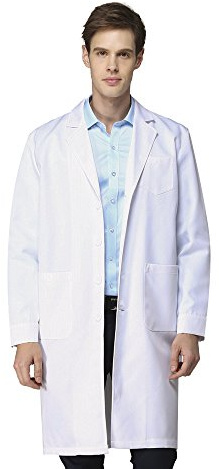 Icertag Camice Bianco da Laboratorio Medico Lavoro da Unisex Uomo Donna qualità Superiore