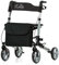 REHASHOP Leichtgewichtrollator Butterfly Grau - Faltbar und Leicht inkl. Stockhalter