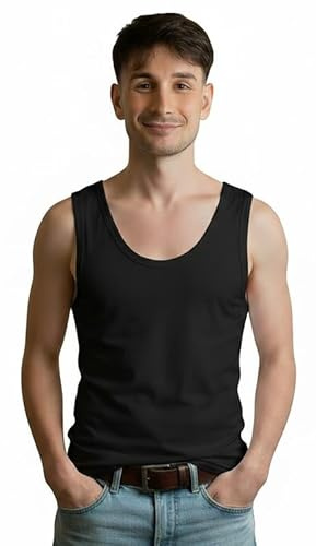 New Day intimo eccezionale Made in Italy – Lot de 3 débardeurs Homme Type Marcel à Larges Bretelles en 100% Coton