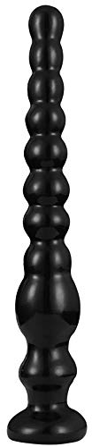 Analkugeln Mit Intervallperlen und Spiralperlen Analdildo mit Saugnapf,Realistischer Dildo 26 cm Buttplug für Frauen Männer Anal Masturbation Prostata Stimulation Penis Sexspielzeug (Schwarz, S)