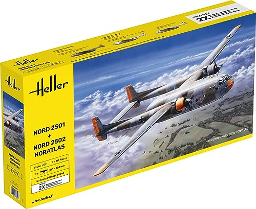 heller 85374 Nord 2501 + Nord 2502 Noratlas Twinset 1/72, Grau