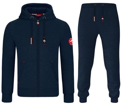 MOOSELINE Herren Jogginganzug Trainingsanzug Sportanzug (XL, Navy Blue)