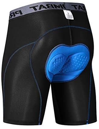 CICIGOGO Men's Cycling Underwear Padded Cycle Shorts Men's Bike Bicycle Shorts, Mountain Biking Pants (L, Blue)