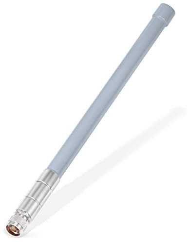 Bingfu Antenne WiF Exterieur 2.4GHz 5.8GHz Bibande 5dBi N Mâle Omnidirectionnell Longue Portée pour Caméra IP de Sécurité Routeur Point d'accès Amplificateur de Signaux Loger VR Campeur Bateau