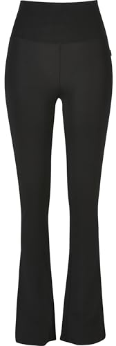 Urban Classics Ladies Organic Stretch Jersey Bootcut Leggings Donna Leggings Nero XS