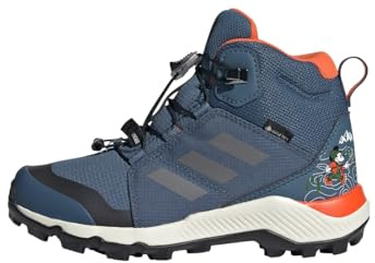 adidas Unisex Kids Terrex Disney MID Gore-TEX Hiking Shoes, Wonder Steel/Grey Three/Orange, 10 UK Child