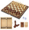 Schachspiel, 3-in-1 Magnetisches Schachspiel Aus Holz, 29 x 29 cm Schachspiel Magnetisch, Faltbares Magnetisches Schachspiel,Tragbare Schachbrett, Abschließbare Box, für Kinder Erwachsene Party Reisen