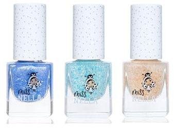 Miss Nella Drei Eiskönigin-Nagellacke. In diesem 3er Pack finden Sie die Nagellacke: MN46 Elephunky, MN52 Once Upon a Time, MN51 If The Shoe Fit.
