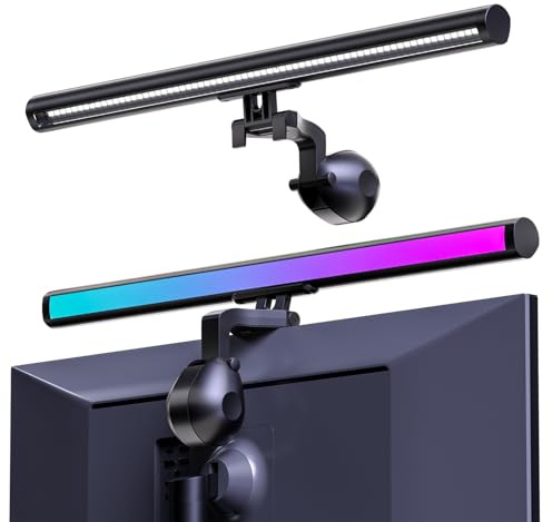 MIWATT Lámpara de monitor de ordenador de 40 cm, barra de luz LED, barra de pantalla LED, lámpara USB para pantalla, con efecto de sincronización de color para monitor de ordenador