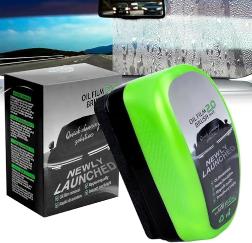 Vibbang 150ml Oil Film Cleaning Brush, Glass Cleaning Board, Car Window Cleaner Automotive Oil Film Remover, Car Windscreen Cleaner, for Easily Improve Clarity and Visibility