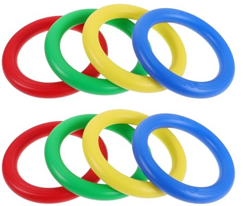 Toyvian Lot de 8 Supports pour Ballons de Yoga Anneaux Ronds Fixes de 18 cm (7 Pouces) en Forme de Ballon de Football - antidérapants et Stables, pour la présentation sur Table ou étagère.