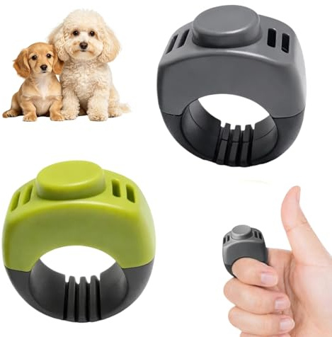 ikBrtaiay 2 Unidades Clicker para Adiestramiento Perro, Perros Accesorios Silbato Perro Dog Clicker Training con Correa para la Muñeca para Perro Gato Caballo – 2 Colores