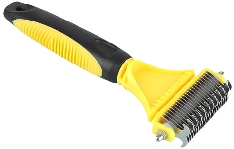 Cepillo profesional para el subpelo de perros y gatos: cepillo de doble cara que elimina el 95% del subpelo y los nudos. Cepillo suave para perros de pelo largo y corto, peine desenredante para un pe