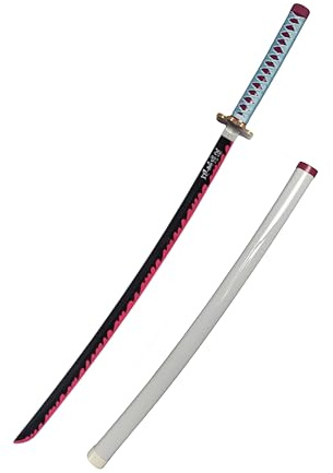 Demon Sword 41 Inch, Bamboo Samurai Katana , Anime Original Texture Style Cosplay Sword, Collectible Replica for Halloween Fancy Costume Party Dress Fans Gift (D-Mitsuri)