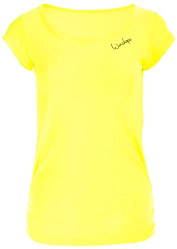 WINSHAPE Camiseta de Manga Corta Funcional para Mujer Aet106 Tirantes, Amarillo neón, XX-Large