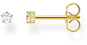 Thomas Sabo Einzel Ohrstecker weißer Stein klein gold vergoldetes Silber H2147-414-14