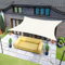 Sunnylaxx 2,5x3m Sonnensegel Rechteckig, Wasserdicht Sonnenschutz Sunsegel Color Creme, 95% UV-Schutz,für Außenbereich,Garten