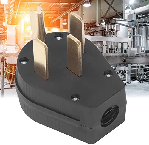 Enchufe de ángulo de hoja recta, NEMA 14 a 50P Enchufe de ángulo de hoja recta, 50A 125V/250V Salida de potencia Enchufe de 4 clavijas para generador de secador de estufa