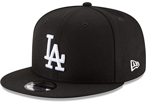 New Era Mens Snapback, Los Angeles Dodgers Black White, One Size