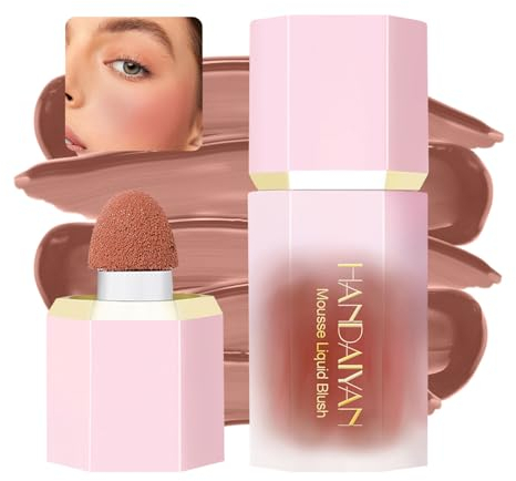 Liquid Blush,Blush Flüssig Matte Natürliches,Cream Blush Lang Anhaltendes,Blush stick,Leichtes,Aufbaubarer Rouge Flüssig(06#chocolate)