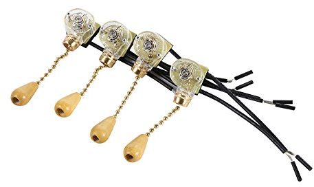 4Pcs Cadena de Tirón de Ventilador de Techo Universal, Interruptor de Cable de Tracción Longitud de Cadena 5cm Lámpara de Ventilador