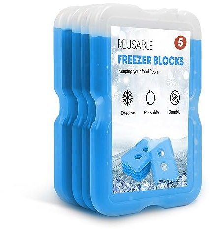 K-Mart Ice packs for cool box, Reusable Freezer Blocks for Lunch box, camping accessories fishing accessories, camping food - Simply Stays Frozen for Longer