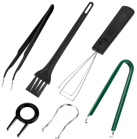 Molain Lot de 6 outils de retrait de touches pour clavier, extracteur de clavier, kit de nettoyage avec pince à épiler pour clavier propre, remplaçable à chaud