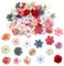 Styquenzer 50 Stück Künstliche Blumenköpfe Kunstblumen Blumenköpfe Kunstblumen Köpfe, Kunstblumen Blütenköpfe Rosen Köpfe, Mini Blütenköpfe, Klein Blüten Künstlich, Seidenblumen Köpfe Mix