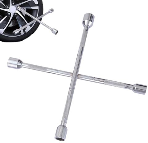 Radmutternschlüssel, Radschlüssel | Steckschlüssel für Fahrzeug | Hochfester 4-Wege-Schiebeschlüssel, allgemeiner Steckschlüssel für die Reifenreparatur und Demontage