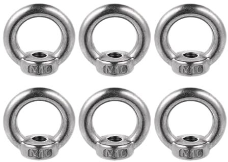 NAMOARLY 6 Pezzi Dado Ad Occhiello Di Sollevamento Filettato in Acciaio Inox Parti Del Dispositivo Di Sollevamento Facile Installazione e Smontaggio