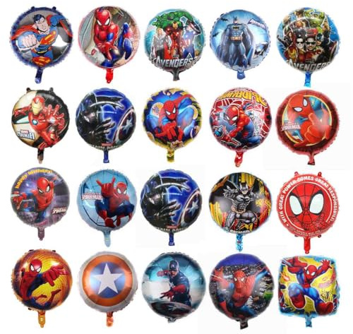 20 Stück Folienballon,Luftballons Karikatur,Luftballons Kindergeburtstag,Perfekt für Party Dekoration Kindergeburtstage,Aluminiumfolienballon,Aluminiumfolienballon,PartyDeko Luftballons