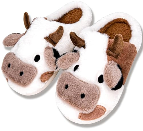 MUMIK Zapatillas Estar por Casa Mujer Hombre, Pantuflas Mujer Invierno Peluche Confortables CáLido Antideslizantes Pantuflas Interior Exterior