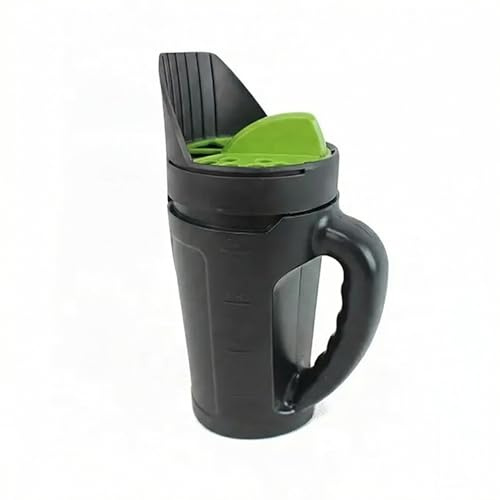 Satiskid Spandiconcime portatile da 2,5 l, erogatore di fertilizzante per prato, spargitore di ghiaccio, spargitore multiuso per prato e giardino con apertura regolabile