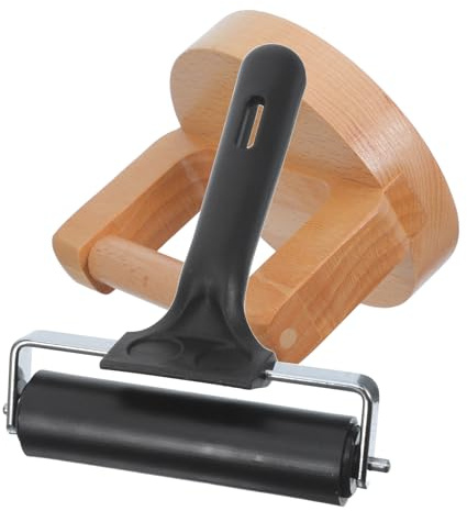 GARIOUANS Strumento per Incisione Manuale per Linoleografia con Manico Ergonomico in Legno Sicuro, Rullo per Stampa Creativa Adatto e Progetti Artigianali