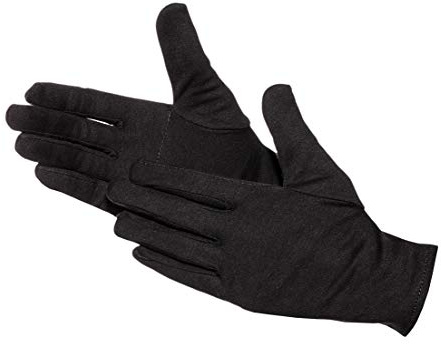 JAH guantes de algodón – pesados y reforzados, negros, 100% algodón, Oeko-Tex, aptos para alimentos