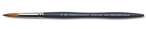 Winsor & Newton 501110 professionell akvarellpensel, målarpensel för akvarellfärger med syntetiska fibrer, ergonomiskt handtag, hållbart och formstabilt, kort handtag – rund borste nr 10 | Syntetisk borstblandning, utmärkt färgbärförmåga, fjädrande fjäder, formbehållning, kvalitet och prestanda