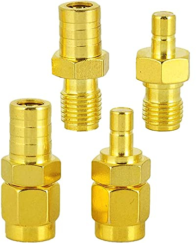 Greluma SMA zu SMB Kit (4 STK) RF Adapter Stecker SMA Stecker/Buchse zu SMB Stecker/Buchse für DAB Digital Radio