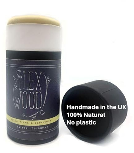 The Ilex Wood - Ylang Ylang & Zedernholz natürliches Deodorant - 70 ml. Vegan, plastikfrei, umweltfreundlich, tierversuchsfrei, handgefertigt und frei von Giftstoffen und Aluminium