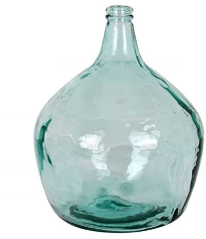 AC Garrafa Vidrio Azul Verdoso Transparente 16 litro 31.5 x 41cm, No Incluye tapón .Tarro, Botella, Recipiente Cristal, Bidón Vidrio,Dispensador