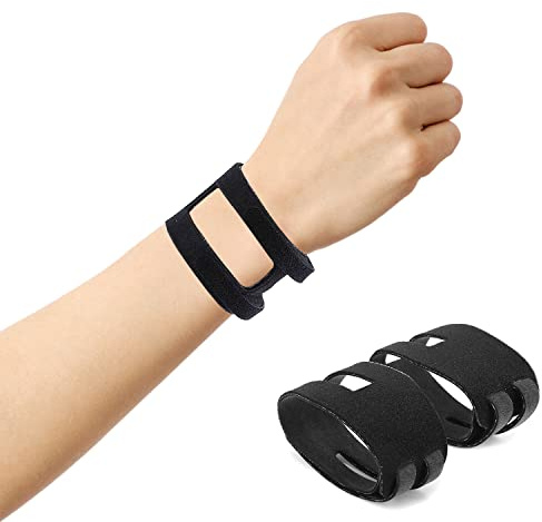 Mezeic Wrist Brace for TFCC Tear, Ultra Thin Adjustable Wrist Support Wrist Bandage for Wrist Pain, TFCC Injuries, Weight Bearing Strain, Exercise (1 Pair, One Size)