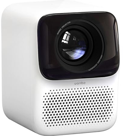 WANBO T2 Max (Auto Focus, Auto Vertikal, 4D Keystone) Native 1080P Full HD 4K HDR | 450ANSI | Android 9.0 | Projektor für Zuhause | LED Kino | Tragbar | WiFi | Bluetooth | Geschlossener Motor
