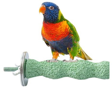 Papageien Sitzstange - Calcium-Zahn und Schnabel Schleifstein für Vögel, Natürliche Kauspielzeuge mit rauer Oberfläche, Pfotenschleifstange für Nymphensittiche, Kakadus, Loris, Conures und Wellensitti