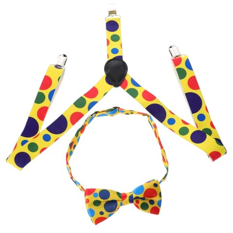 BESPORTBLE 1 Juego Accesorios para Pajaritas Infantiles. Ropa para Pajaritas Chicos Pajarita con Tirantes De para Vistoso Carnaval Traje De Punto Atar Elástico