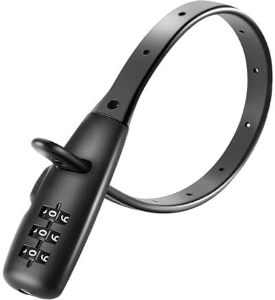 Attache Zip Verrou,Câble Antivol pour Casque et Vélo à Combinaison | Accessoire de Sécurité Anti-Vol Protecteur pour Porte, Poussette, Portail, Skis, Réfrigérateur, Skateboard, Trottinettes
