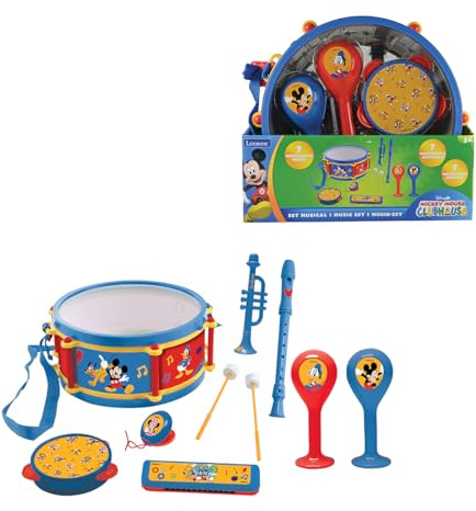 Lexibook, Musse Pigg, Musikset, K360MCH | 7 instrument, trumma, maracas, munspel, inspelare, trumpet, tamburin