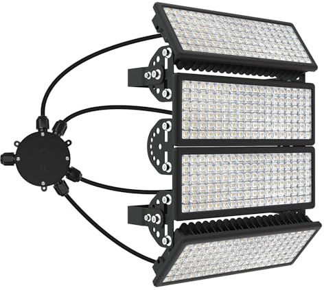 HOPEDAMAI LED-strålkastare utomhus 400 W, 56 000 LM LED-strålkastare, 3 000 K varmt vitt strålkastare, IP67 vattentät strålkastare utomhus för lager, parkeringsplatser, byggplatser
