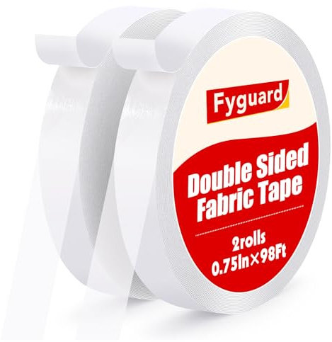 Fyguard 2 Rolls Double Sided Fabric Tape 19mm x 30m for Hemming