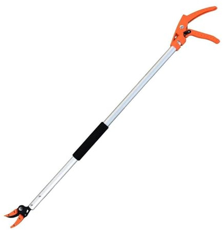 Recolector de Frutas 1M, Tijeras largas for podar y Sujetar, podadora derivación, Corte máximo, UVA, Caqui, Herramientas jardín