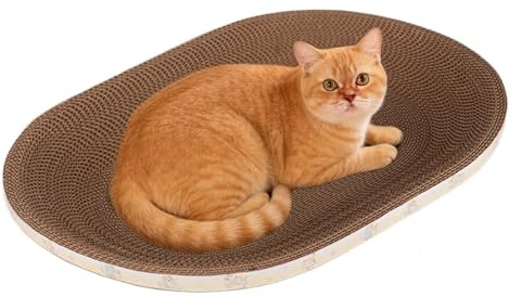 Rascador De Gato Corrugado – Cama De Cartón Para Rascar, Tablero De Protección De Muebles, Accesorio Duradero Para Mascotas | Gatito Gato Adulto Juego Sueño Rascado Para Interior Hogar Sala De Estar D